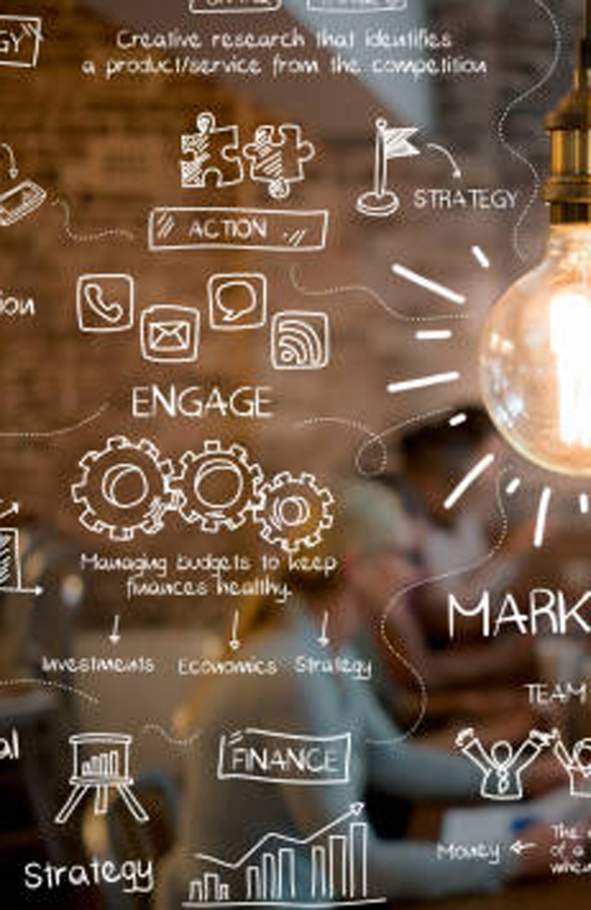 Great idea of a marketing strategy plan at a creative office - business concepts